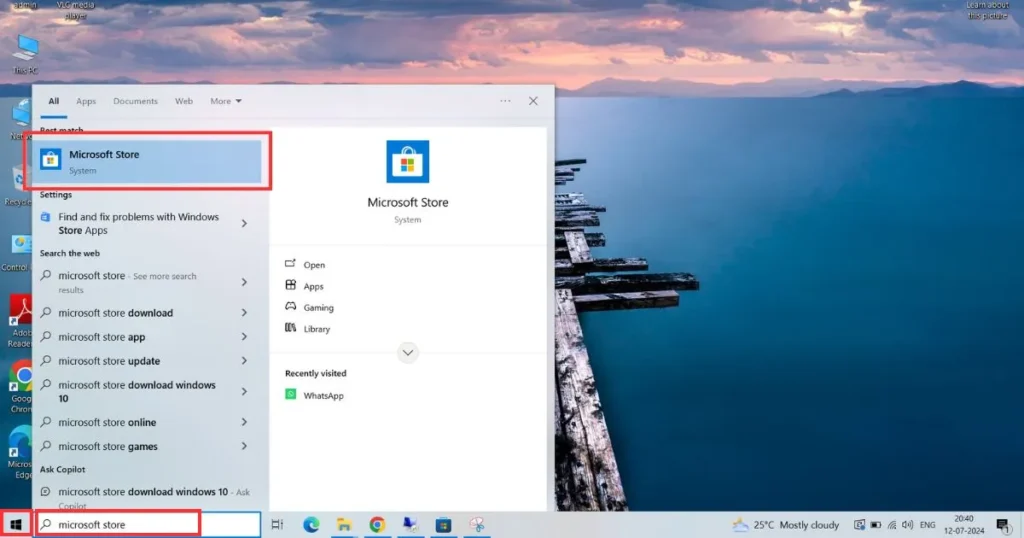 Download WhatsApp on windows from Microsoft Store