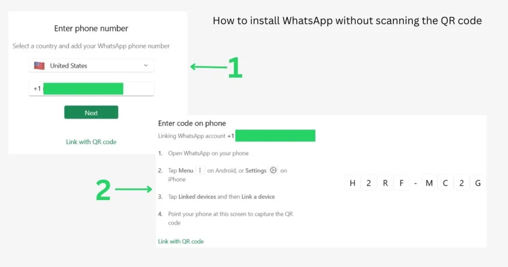 How to install WhatsApp without scanning the QR code